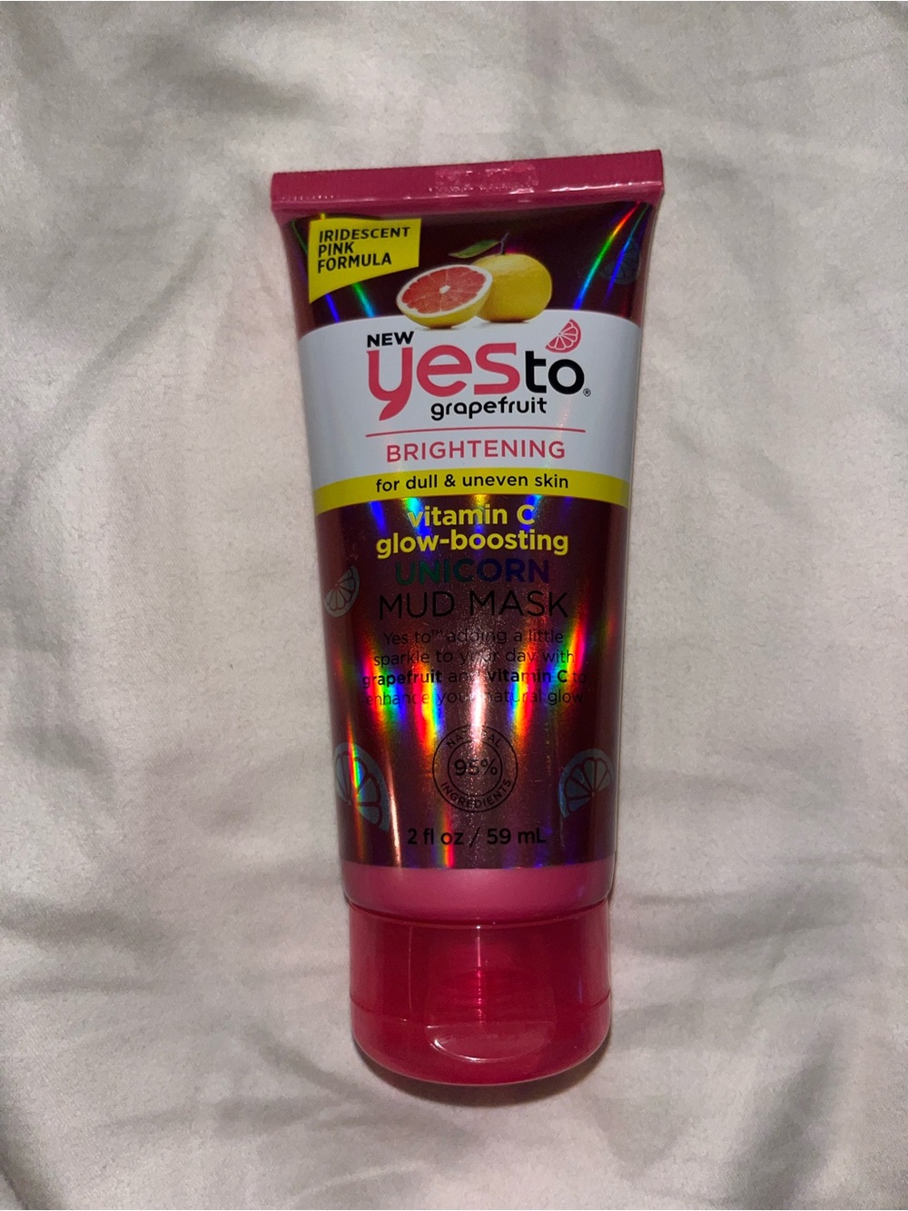 Yes To Grapefruit Brightening Vitamin C Glow-Boosting Unicorn Mud Mask — Pink